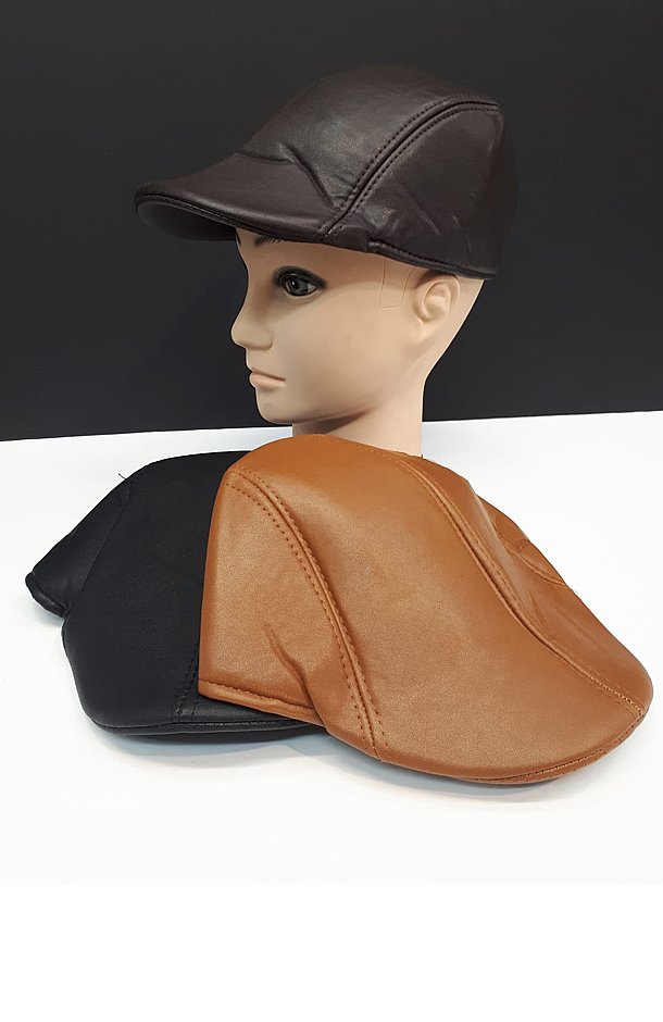 כובע עור גבר כובע עור גבר